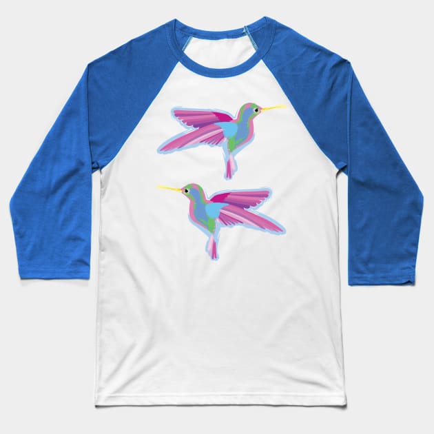 Hummingbird Baseball T-Shirt by evisionarts